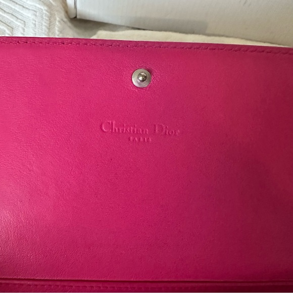 Patent Cannage Lady Dior Rendezvous Wallet On Chain Fuchsia full set - Picture 8 of 15